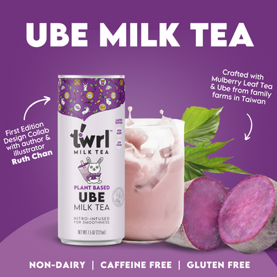 Twrl Milk Tea Debuts a Canned, Cafe-Stye Ube Milk Tea