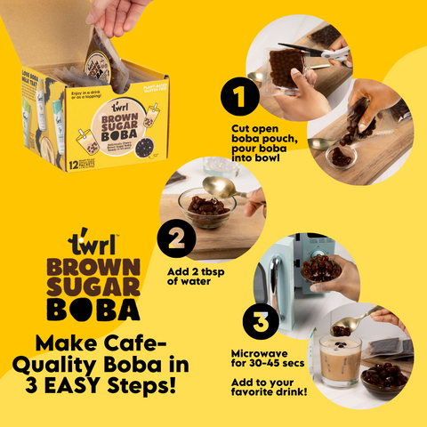 Brown Sugar Boba Tea Kit Gift Set (3 Pack)